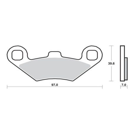 BREMBO PLAQUETTE SYM 400/600 IMAXSYM 2011- PLAQ.ARRIERE