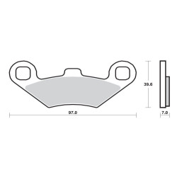 BREMBO PLAQUETTE SYM 400/600 IMAXSYM 2011- PLAQ.ARRIERE