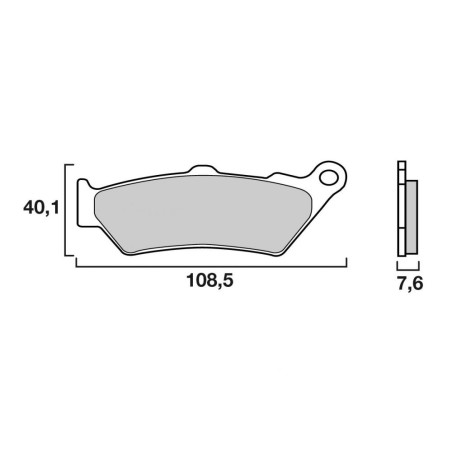 BREMBO PLAQUETTE AR HONDA CB500 97-/NX650 IDEM 07BB0235 / 07BB02SD
