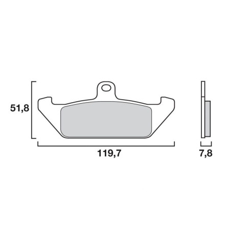 BREMBO PLAQUETTE ARRIERE BMW R850C CRUISER  BM13 IDEM 07BB0435/07BB04SP