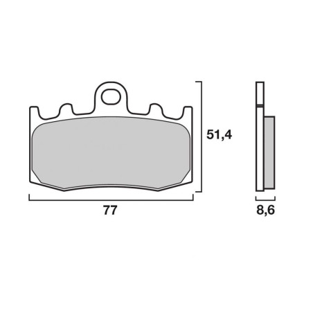 BREMBO PLAQUETTE SINTER 07BB26LA EQU. GALFER FD271