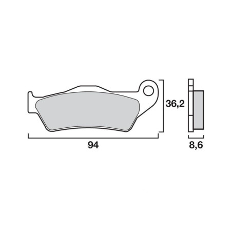 BREMBO PLAQUETTE ARRIERE ORG BMW 1200RGS ADVENTURE 06-/ 1200RGS