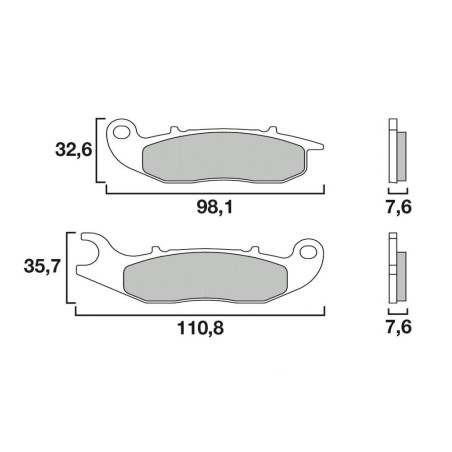 BREMBO PLAQUETTE GRIMECA GILERA/MORINI   GR02