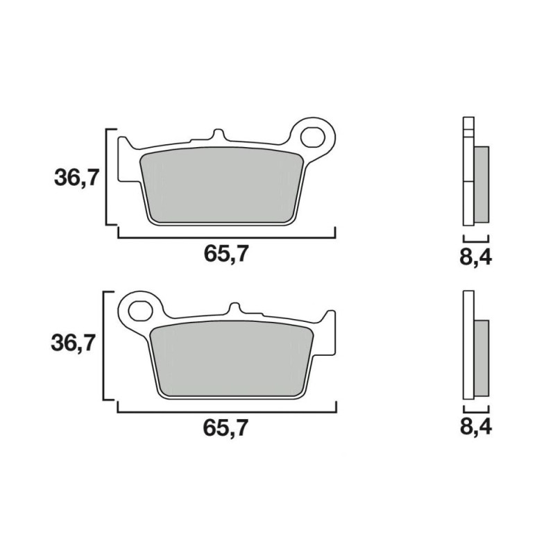 BREMBO PLAQUETTE ORG DERBI 125 MULHACEN + TERRA SCORPA 250 T R