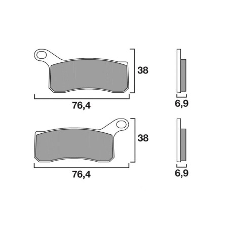 BREMBO PLAQUETTE SINTER EVOLUTION SC TRIUMPH 675 DAYTONA