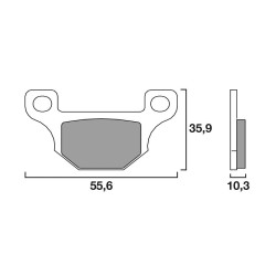BREMBO PLAQUETTE KTM ARRIERE 450/505 SX/XC 08-