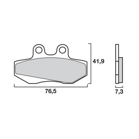 BREMBO PLAQUETTE APRILIA IDEM 07006  850 ARRIERE 08/09-