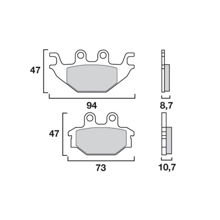 BREMBO PLAQUETTE AV+ AR GAS GAS 98-   GA02