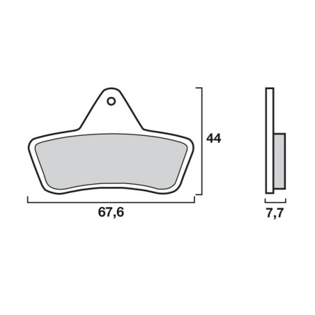 BREMBO PLAQUETTE.CROSS AV/AR QUAD ARCTIC   PO05/MX1