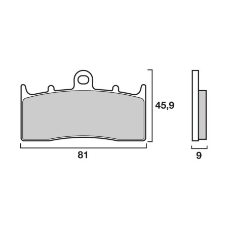 BREMBO PLAQUETTE AVANT KAWA ZRX400/BMW   KA27/M2 EP 9MM