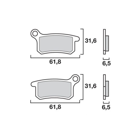 BREMBO PLAQUETTE AVANT MX1 KTM 65 SX 02-/ AV+AR SX85 05  KT03/MX1