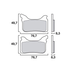 BREMBO PLAQUETTE AVANT APRILIA SXV450/550 06-/650 PEGASO FACTORY 07-/
