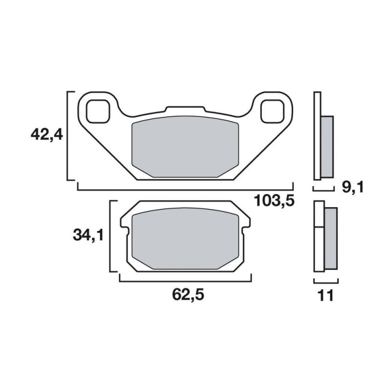 BREMBO PLAQUETTE SINTER EVOLUTION SC APRILIA 125RS/750 SHIVER