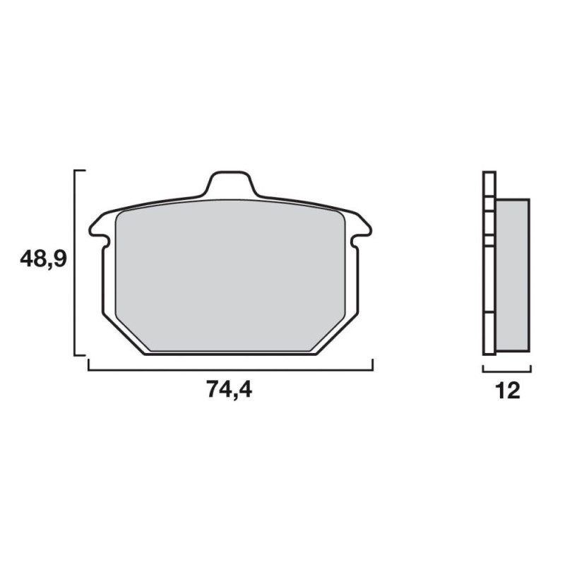 BREMBO PLAQUETTE HARLEY XL/XLCH/XLCR   HD04