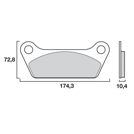 BREMBO PLAQUETTE HARLEY AR FXB/FXST...   HD05