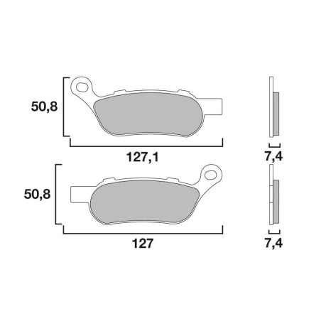 BREMBO PLAQUETTE HARLEY FXRC/FXLR/FXRP  HD07