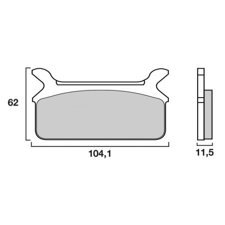 BREMBO PLAQUETTE BUELL ARRIERE 1125CR 08/09-