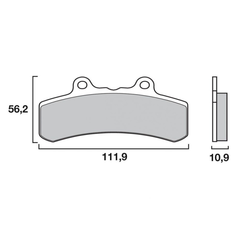 BREMBO PLAQUETTE HARLEY FXRP/XLH883/1100   HD09