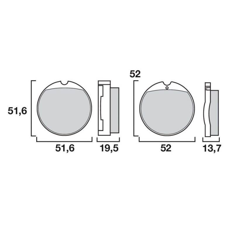 BREMBO PLAQUETTE ARR HARLEY 1750 FLFB/FXFB FAT BOY 18-/1870 FLFBS FAT BOY 18-
