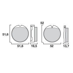 BREMBO PLAQUETTE ARRIERE HARLEY 1750 FLFB/FXFB FAT BOY 18-/1870 FLFBS FAT BOY 18-
