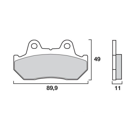 BREMBO PLAQUETTE TRANSALP/VFR750/VT600 SHADOW HO11/M2 AV EP 11