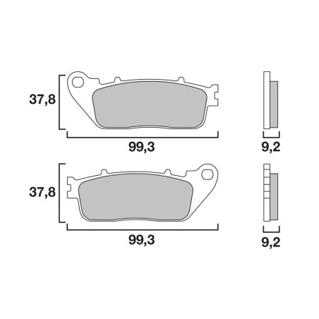 BREMBO PLAQUETTE ORGANIQUES  HONDA CBR 1000 08 AR