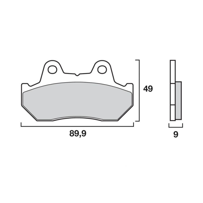 BREMBO PLAQUETTE TRANSALP/VFR750/VT600 SHADOW  HO11 AV EPAISSEUR 9