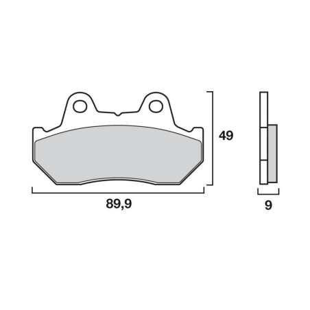 BREMBO PLAQUETTE TRANSALP/VFR750/VT600 SHADOW  HO11 AV EPAISSEUR 9