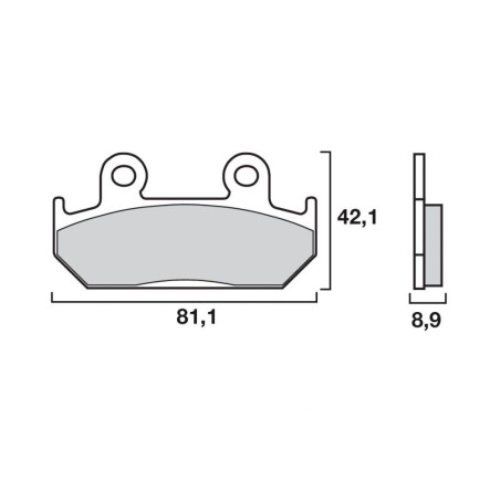 BREMBO PLAQUETTE VFR400/CBR600/CBR400/VFR400/XRV750   HO21