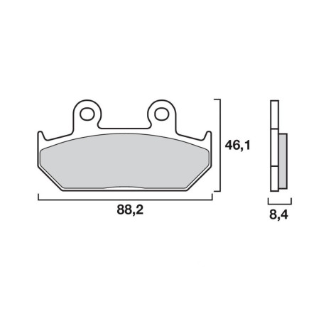 BREMBO PLAQUETTE CBR1000F/NX650 DOM/XL600TRANSALP  HO23/M2 AV