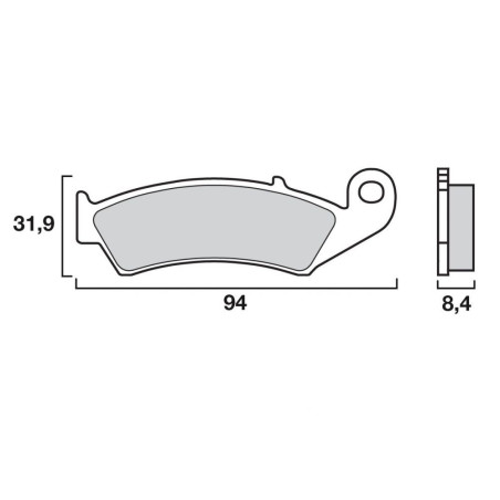 BREMBO PLAQUETTE SINTER EVOLUTION SC  HONDA CBR900/VFR750