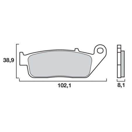 BREMBO PLAQUETTE SINTER 07HO30LA EQU. GALFER FD266