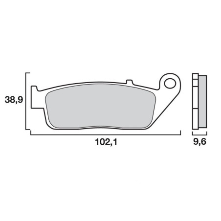 BREMBO PLAQUETTE SINTER EVOLUTION SC CBR1000/VFR750/ST1100/GL1500