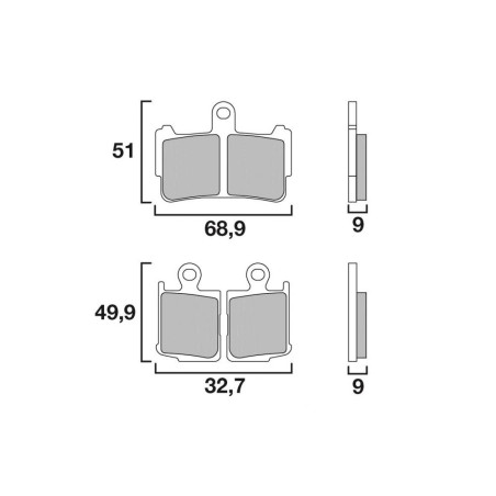 BREMBO PLAQUETTE AR CBR600/CBR900/VFR750/VTR1000  HO32/M2
