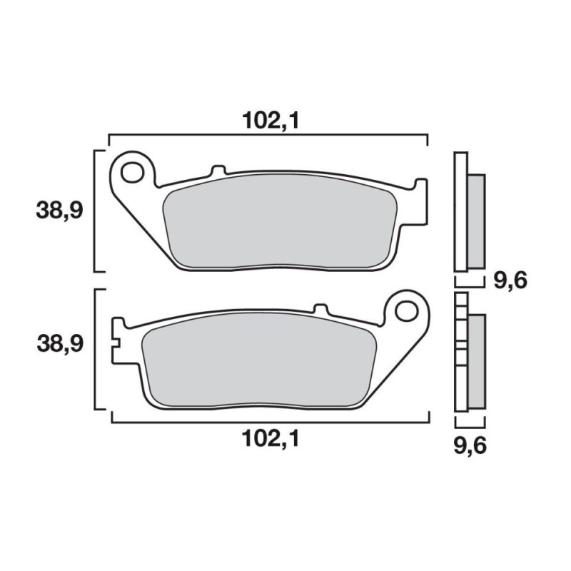 BREMBO PLAQUETTE VT1100/VT600/XLV600/NTV650/ST1100   HO36 IDEM 07HO3109