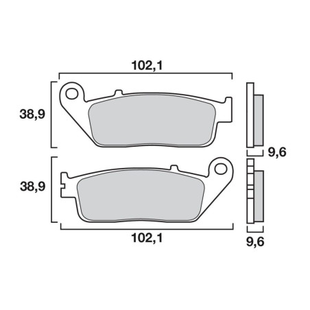 BREMBO PLAQUETTE VT1100/VT600/XLV600/NTV650/ST1100   HO36 IDEM 07HO3109