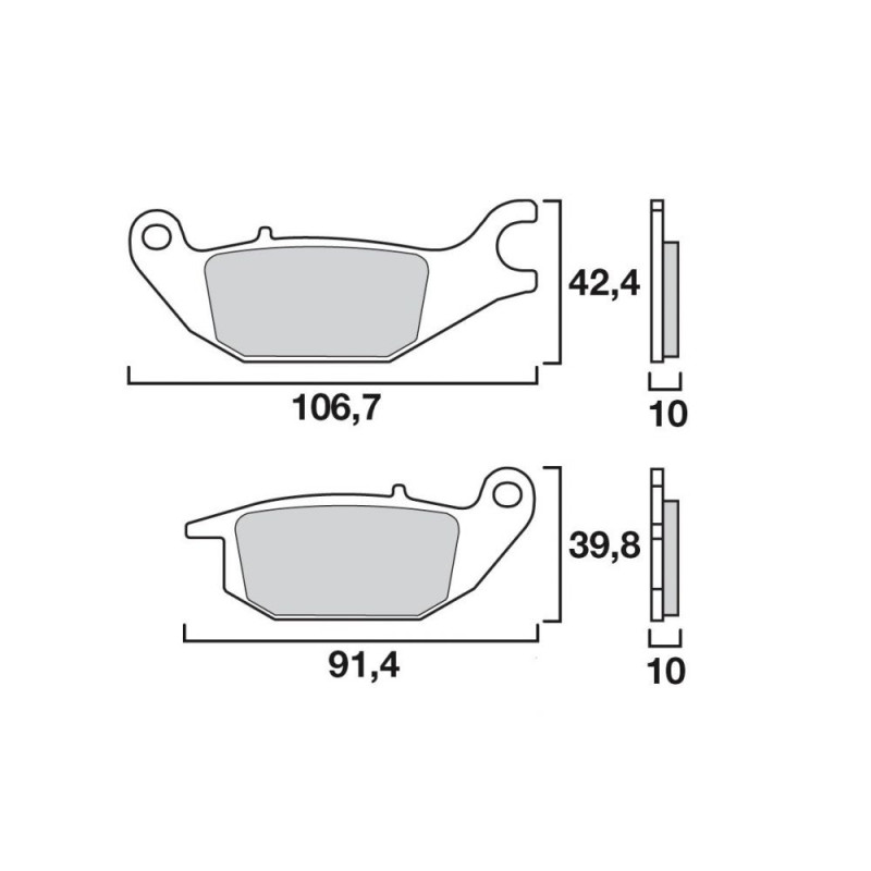 BREMBO PLAQUETTE AR CR125/250 /CRF450 2002   HO49/MX ORG