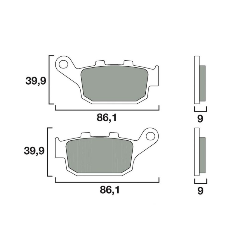 BREMBO PLAQUETTE ARR 1800 GOLDWING 01-