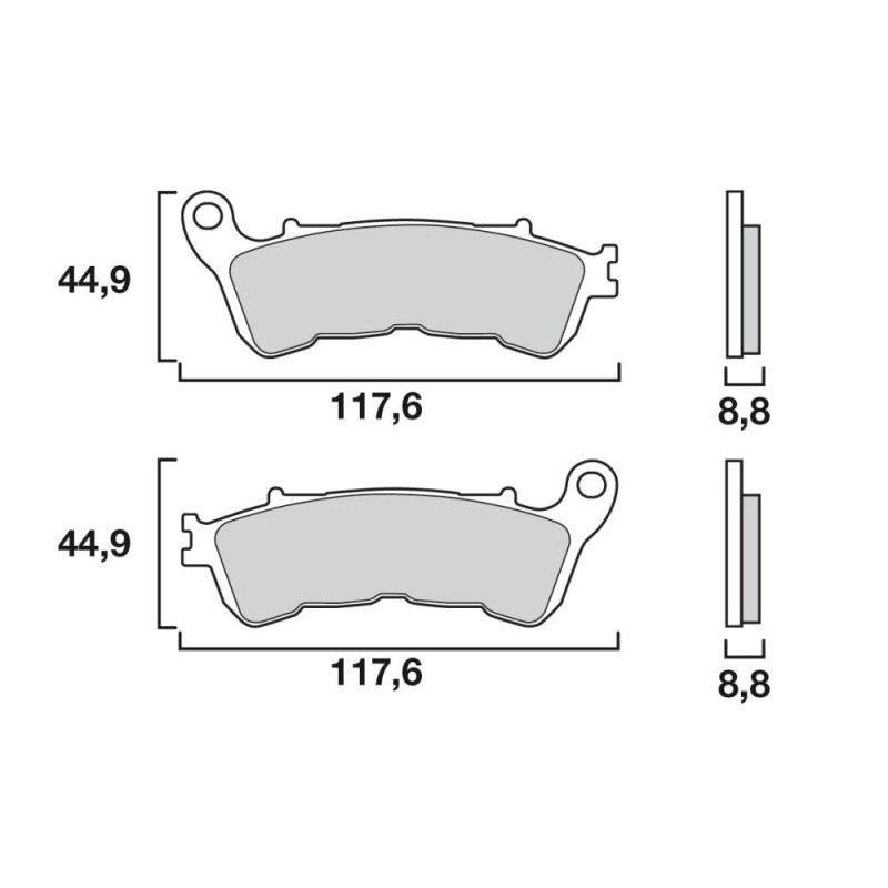 BREMBO PLAQUETTE AV ANF125 03-04/ CBR125R4 04-   HO57