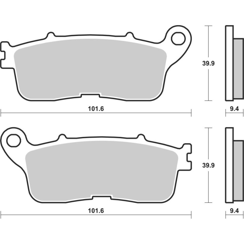 BREMBO PLAQUETTE SINT  CBR1000 RR 06- ARR