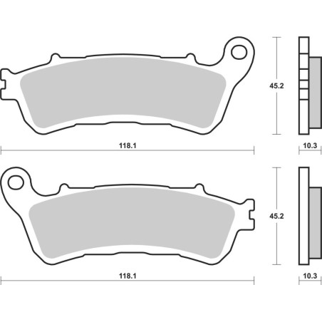 BREMBO PLAQUETTE SINT AVANT HONDA 1800 GL GOLD WING 18-