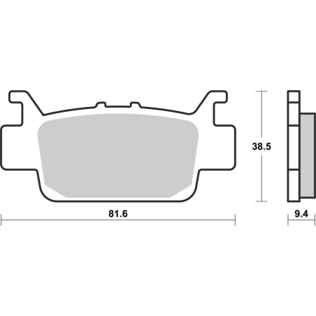 BREMBO PLAQUETTE ARRIERE QUAD HONDA 500/700 PIONEER 15-