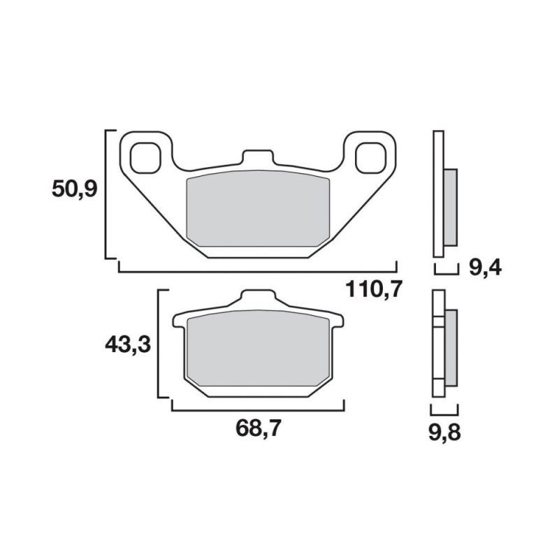 BREMBO PLAQUETTE SINTER GT AV GPZ110   KA12/M2 AV