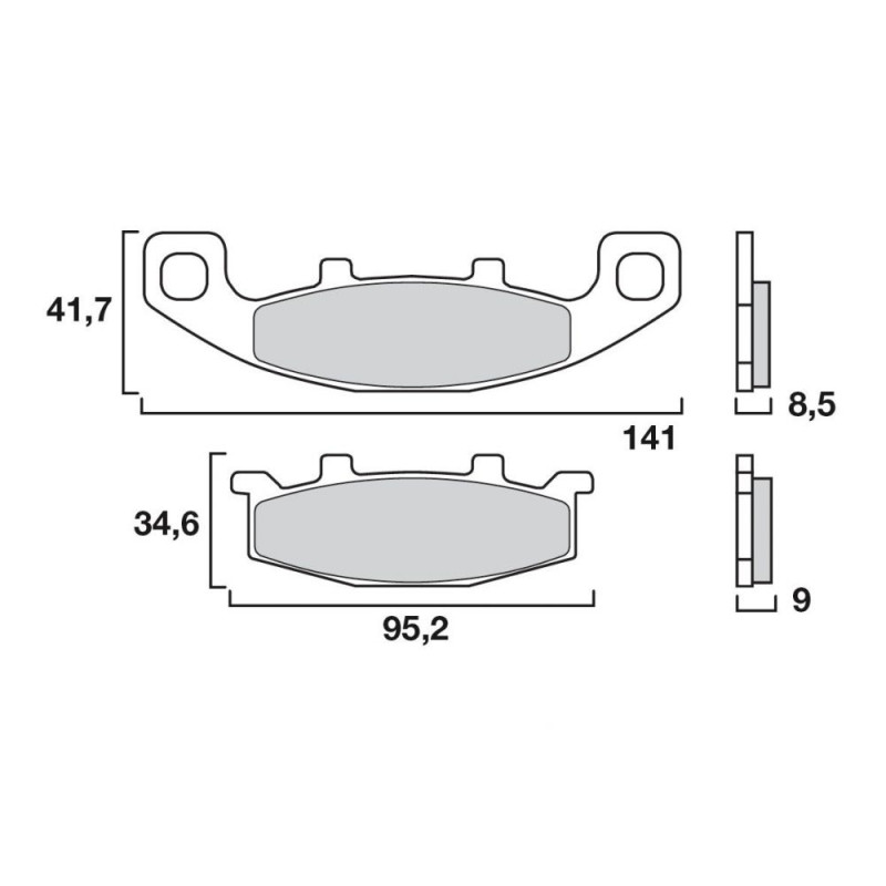 BREMBO PLAQUETTE SINTER GT AR GPZ110   KA12/M2 AR