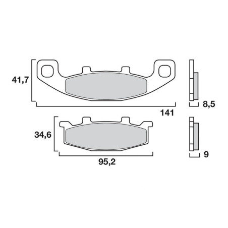 BREMBO PLAQUETTE SINTER GT AR GPZ110   KA12/M2 AR