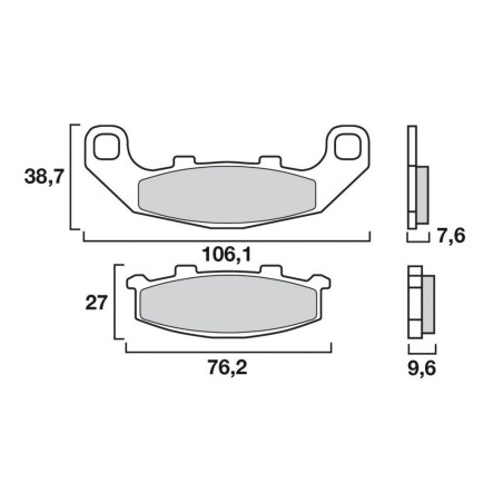 BREMBO PLAQUETTE KAWA KRI 250 AR  KA16/M2 AV