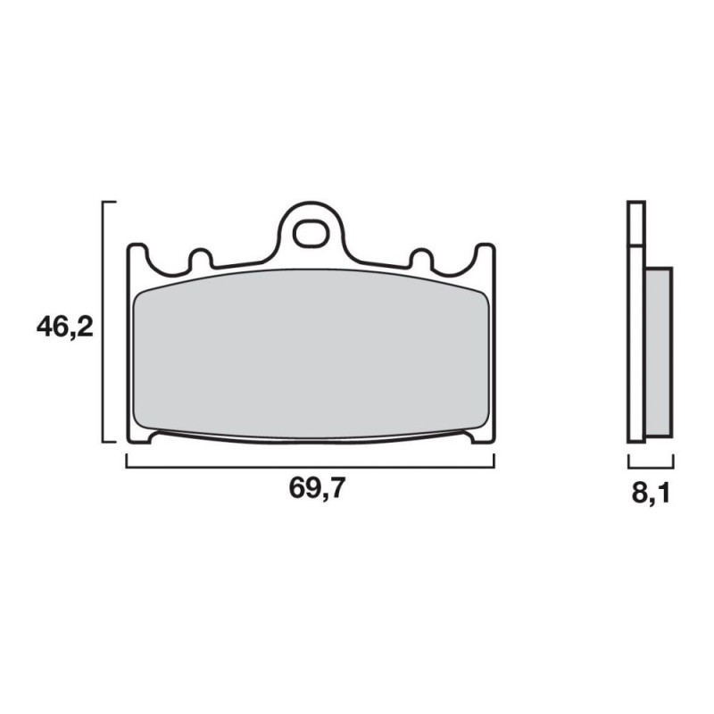 BREMBO PLAQUETTE ZXR750/ZX9R/ZZR1100/ZEPHIR/ZZR600   KA17/GP
