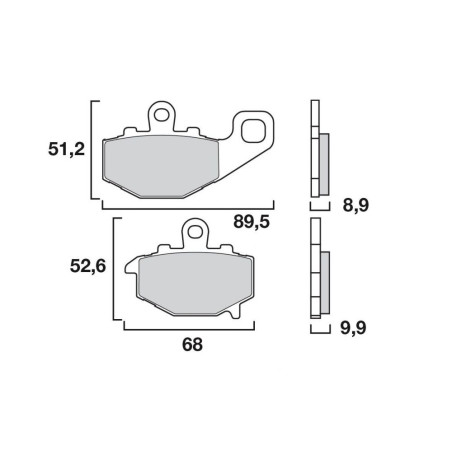 BREMBO PLAQUETTE VN/INTRUDER AR TS MODELES