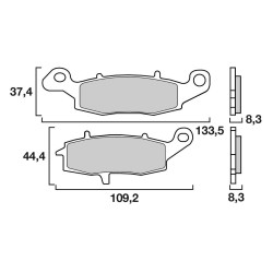 BREMBO PLAQUETTE CR250 91-/WR400 98-/NX650/XR600   HO37