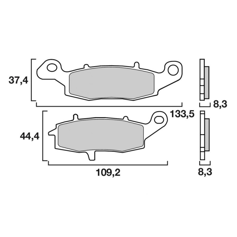 BREMBO PLAQUETTE SINTER 07KA18LA EQU. GALFER FD179